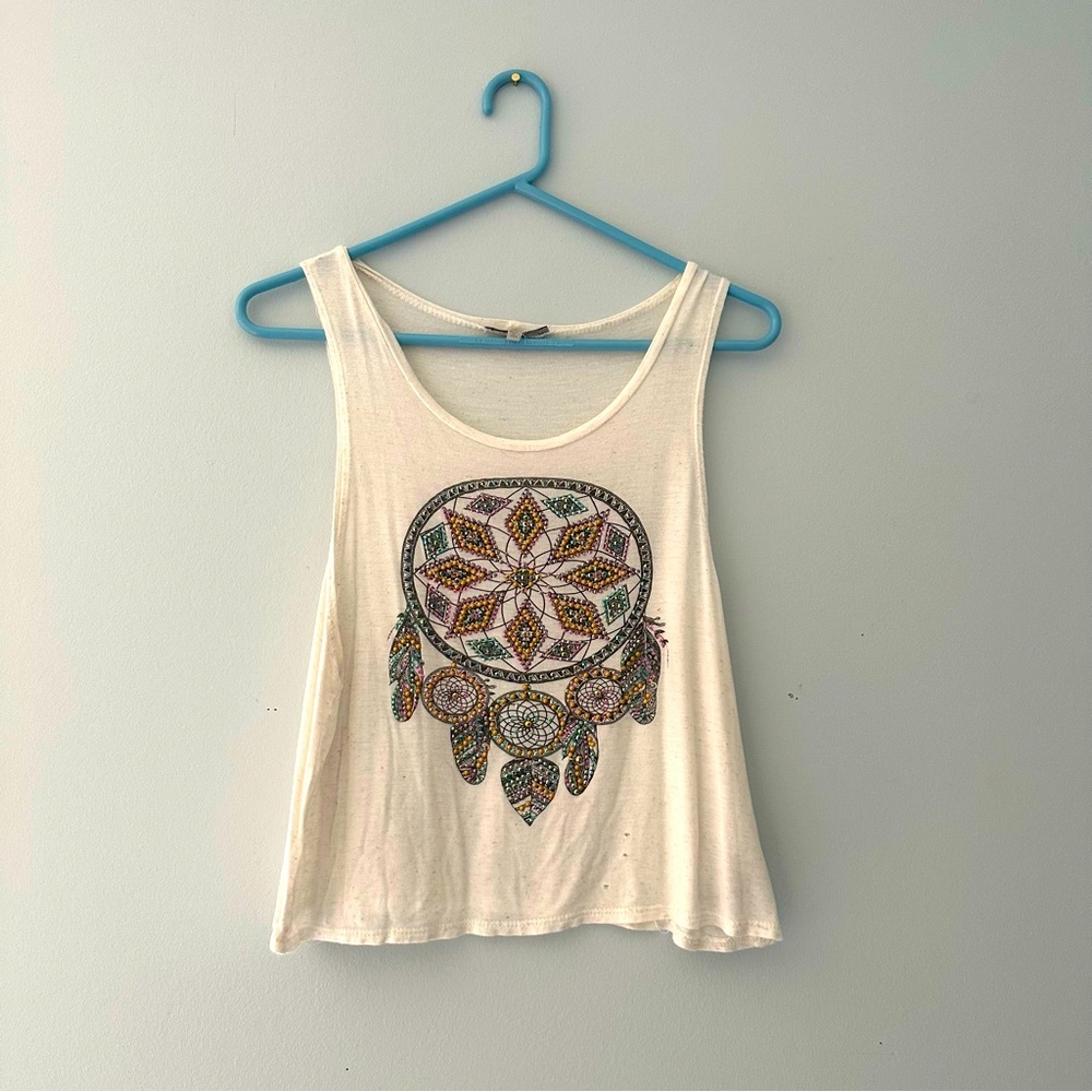 Charlotte Russe Rhinestone Dream Catcher Tank Top Size XS